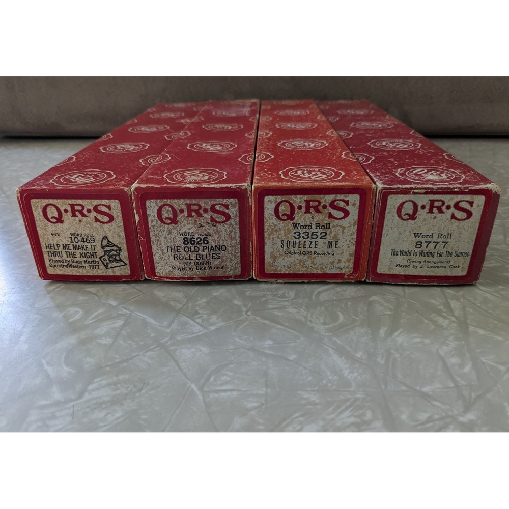 4 Vintage QRS Player Piano Rolls‎ Fats Waller Rudy Martin J Lawrence Cook